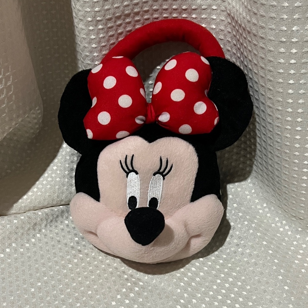 Disney Minnie Mouse Black,Red and White Plush Purse
